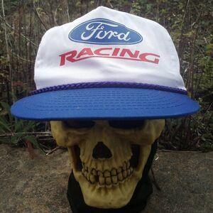 Vintage Ford Racing Texas Rope Snap Trucker Hat Cap